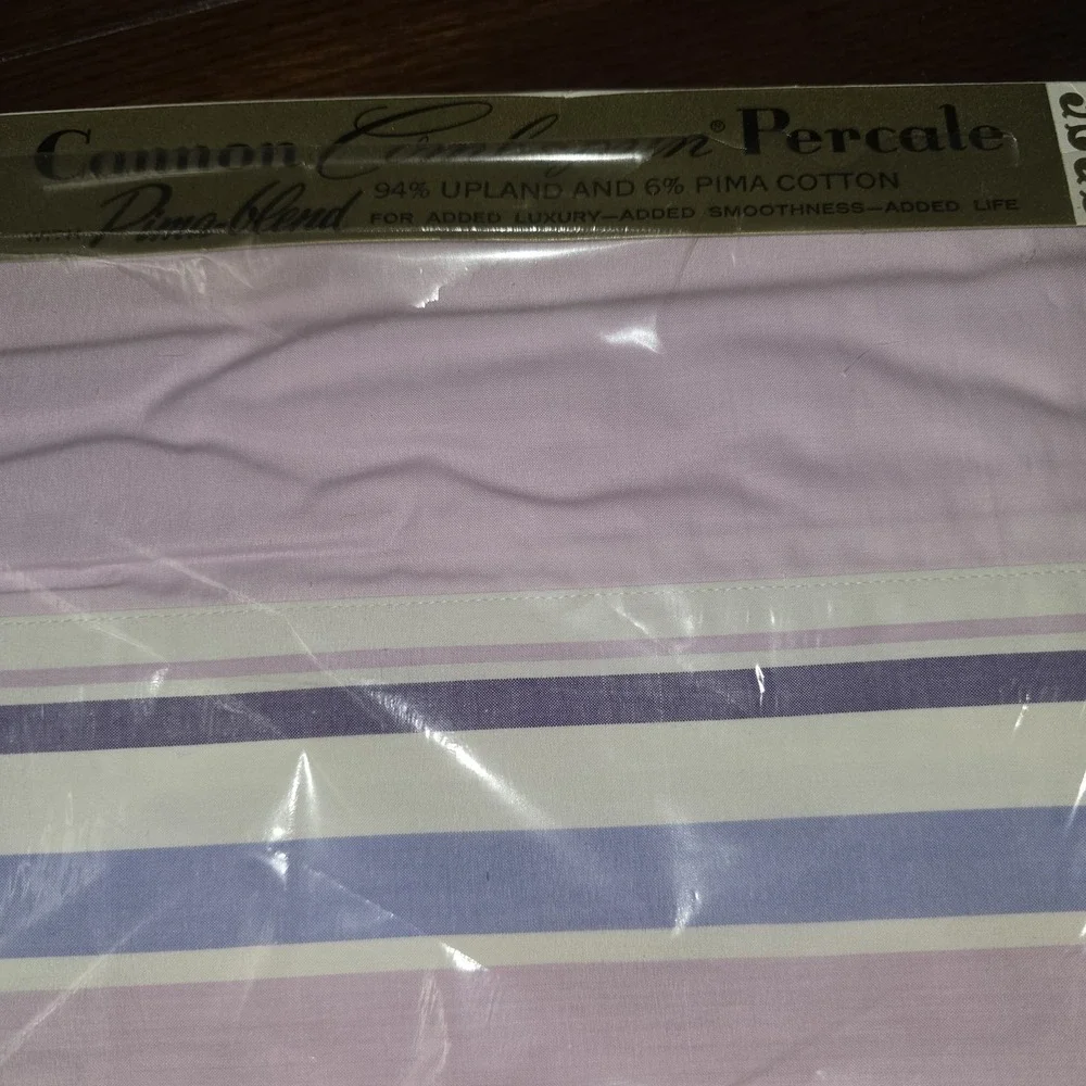 Vintage USA Cannon‎ Combspun Percale Sheet Double Bed 81x108 Pima Blend Cotton